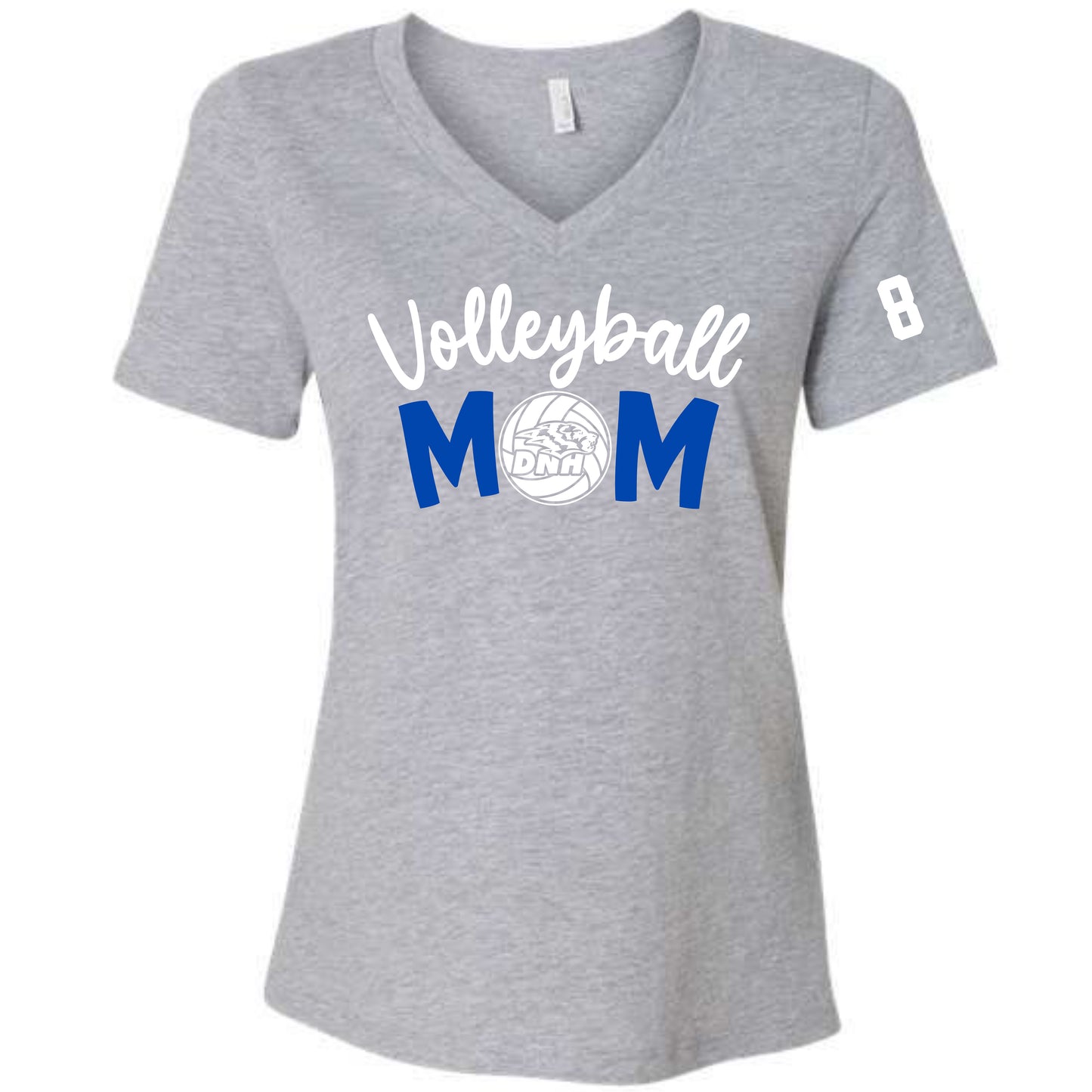DNH Volleyball Mom VNeck T-Shirt